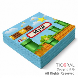 SUPER MARIO BROSS SERVILLETA PREMIUM x 20